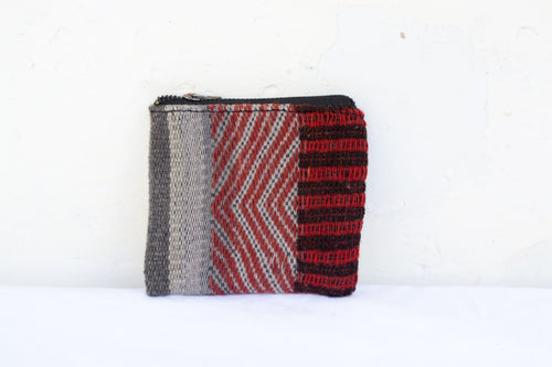 Coin Purse | Red & Grey