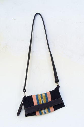 Fold-Over Clutch | Black, Blush, & Blue