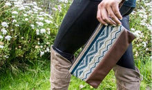 Mayu River Collection | Peruvian Sheep’s Wool & Leather Clutch