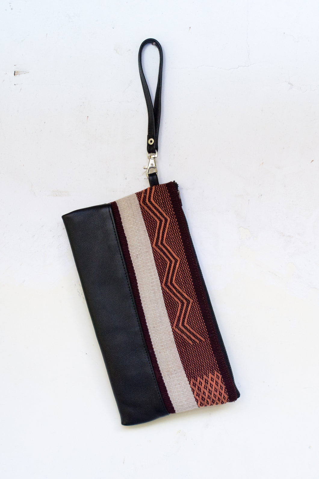 Rumi Stone Collection | Peruvian Sheep’s Wool & Leather Clutch