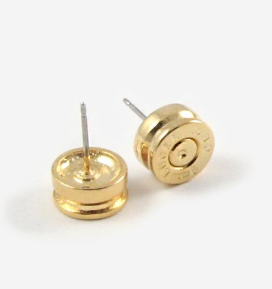 Ali Bullet Top Stud | Gold Earrings