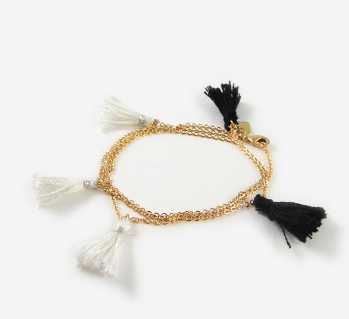 The Oliver Wrap | Black/White Bracelet