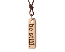 Be Still Clay & Leather Necklace